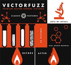 极品AI画笔－颗粒噪点(32支)：VectorFuzz Illustrator Brushes